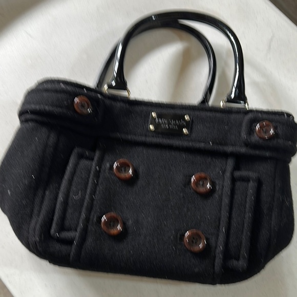 Kate Spade Black Satchel with Elegant Stud Accents